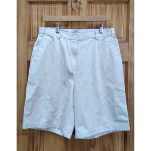 L.L. Bean Womens Khaki Original Fit Bermuda Shorts Size 14 Golf Casual